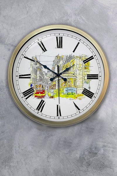 Kasva Concept Gift 40 cm Antique Metal Nostalgia Wall Clock
