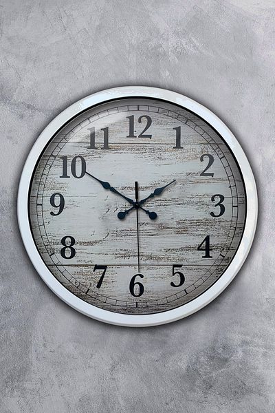 Kasva Concept Gift 40 cm White Metal Antique Wall Clock