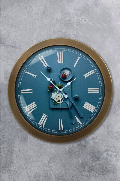 Kasva Concept 36 cm Tumbled Metal Kitchen Wall Clock