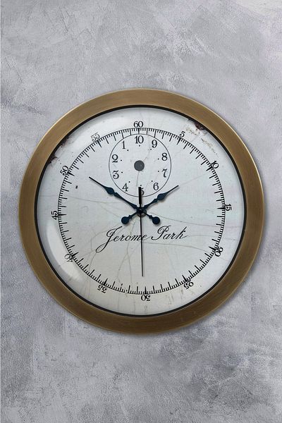 Kasva Concept 36 cm Antique Metal Design Wall Clock