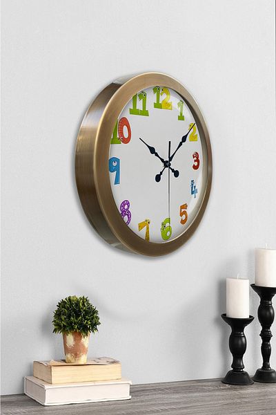 Kasva Concept 36 cm Antique Metal Children's Wall Clock