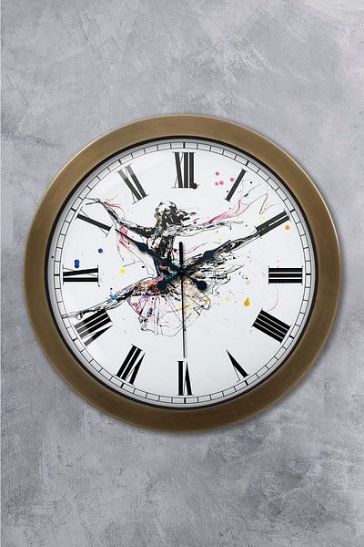 Kasva Concept Gift 36 cm Antique Metal Dance Wall Clock