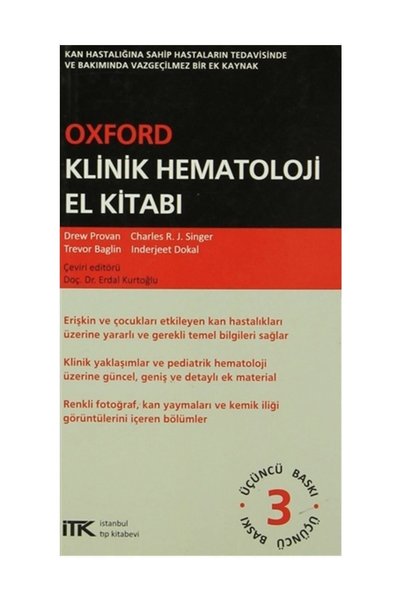 İstanbul Tıp Kitabevi Oxford Klinik Hematoloji El Kitabı - Drew Provan