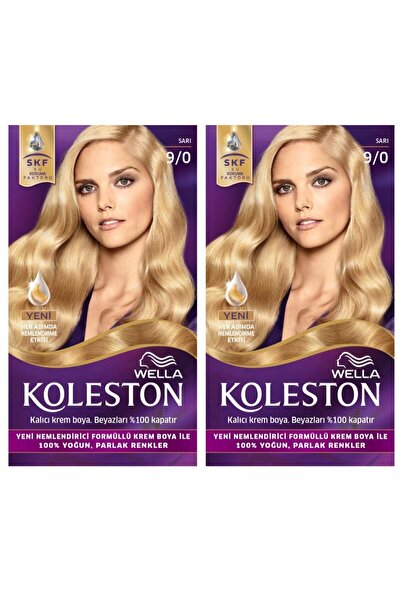 Wella Koleston 9/0 Kit Sarı Saç Boyası 2li