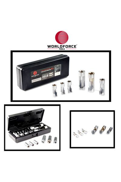WORLDFORCE TOOLS Slit Sensor Socket Set 10,11,12,14,17,19mm