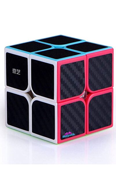 hediyecik Qidi S 2x2 Karbon Fiber Zeka Küpü Akıl Küpü Rübik Küp