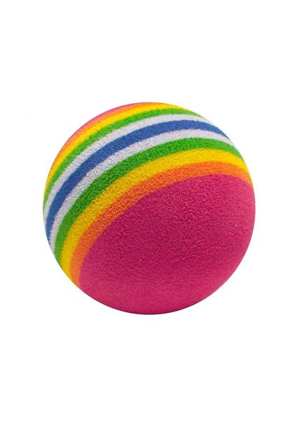 Mixpet 4.2 Cm Medium Rainbow Colored Cat Play Ball - 4 Pieces