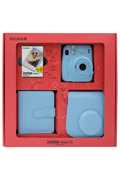 Fujifilm Instax Mini 11 Kare Albümlü 20'li Filmli Mavi Box