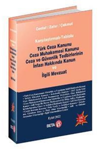 Beta Yayınevi Karşılaştırmalı-tablolu Türk Ceza Kanunu Ceza