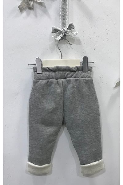 Çikoby Baby Girl Gray Glittered Tracksuit Bottom
