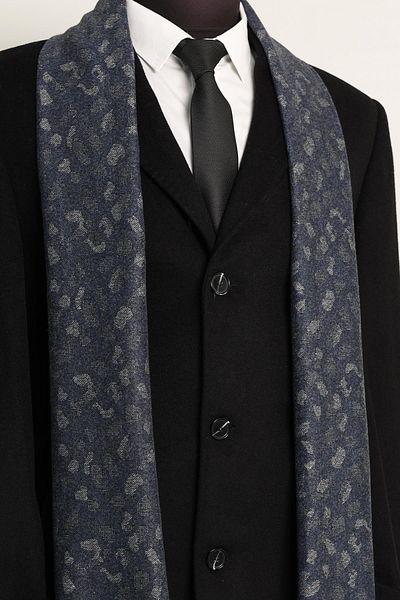 Esgue Indigo & Gray Patterned Scarf & Camisole