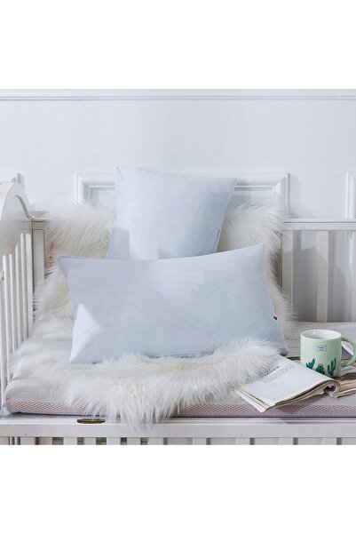 İzgi Concept Bebek Yastık Kılıfı Seti 2 Adet Bebek Mavisi %100 Pamuklu Kapaklı 35x45 - Premium Baby Pillow Cover