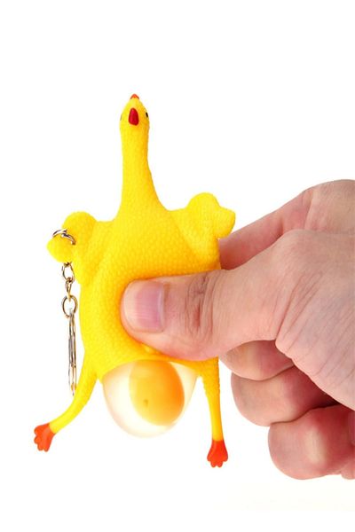 RoseRoi Squishy Laying Eggs Chicken Keychain Bag And Wallet Ornament