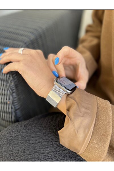 Forsis Aksesuar Apple Watch Gümüş Rengi Metal Kordon 38-40-41 Mm