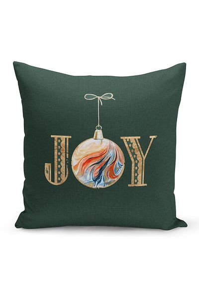 Filamente New Year Christmas Pattern Double Sided Digital Printed Throw Pillow Cover