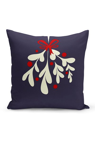 Filamente New Year Christmas Pattern Double Sided Digital Printed Throw Pillow Cover