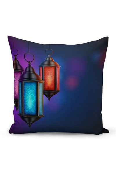 Filamente Husă de pernă cu model special Ramadan, imprimată digitală, pe două fețe