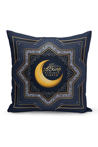 Filamente Ramadan Special Patterned Double Sided Digital Printed Throw Pillow Cover