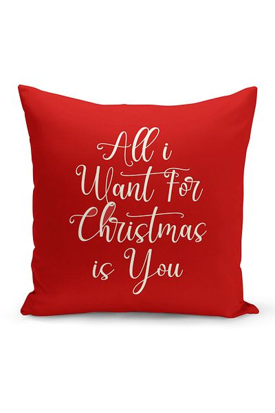 Filamente New Year Christmas Pattern Double Sided Digital Printed Throw Pillow Cover
