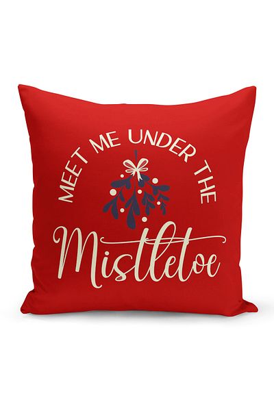 Filamente New Year Christmas Pattern Double Sided Digital Printed Throw Pillow Cover
