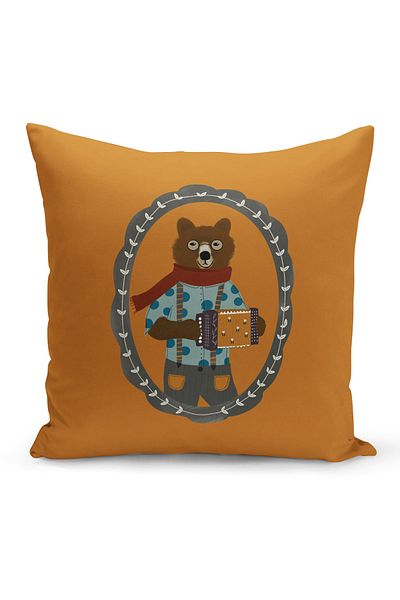 Filamente New Year Christmas Pattern Double Sided Digital Printed Throw Pillow Cover