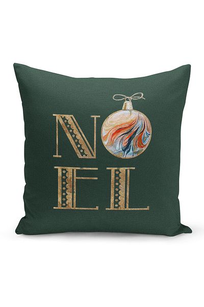 Filamente New Year Christmas Pattern Double Sided Digital Printed Throw Pillow Cover