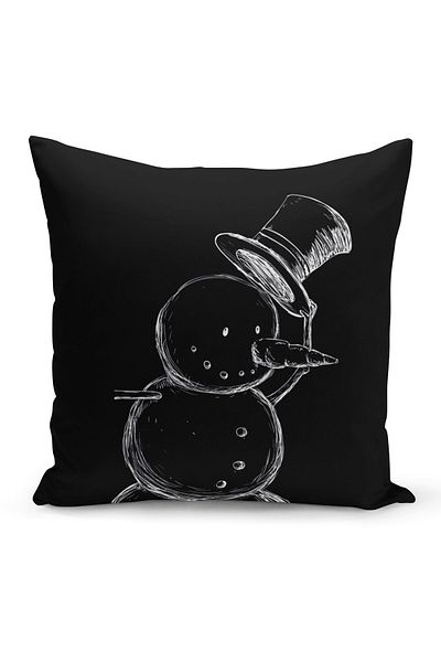 Filamente New Year Christmas Pattern Double Sided Digital Printed Throw Pillow Cover