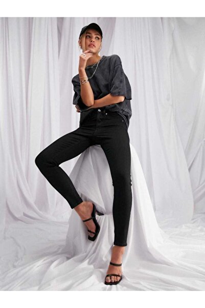 LİMABEL Poli Xt Чорні Невицвітаючі Скінні Джинси Жіночі З Високою Талією Powe...