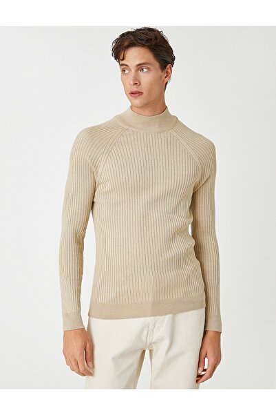 Koton Basic-Strickpullover mit halbem Rollkragen