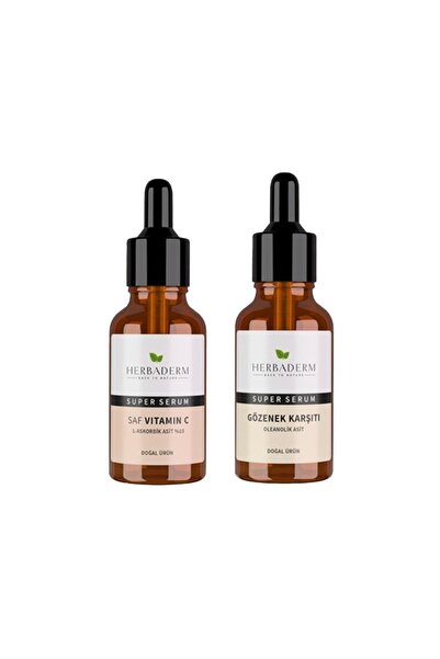 Herbaderm Super Serum Saf Vıtamın C 30 Ml Ve Gözenek Karşıtı 30 Ml