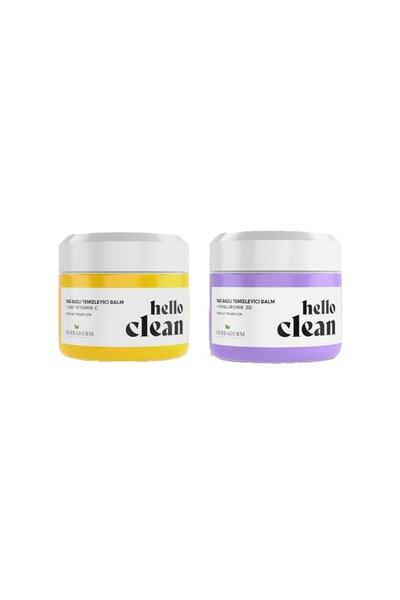 Herbaderm Hello Clean بلسم تنظيف زيتي 100 مل فيتامين C النقي والهيالورونيك ثل...
