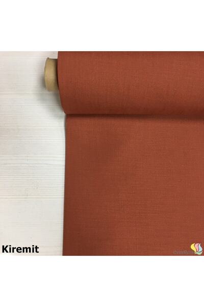 Renk Tekstil 300 Cm Eninde Keten Kumaş Kiremit