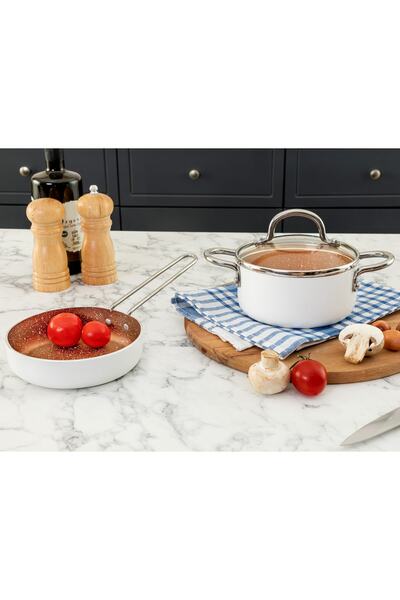 Madame Coco Mini Granite Look 3 Piece Cookware Set