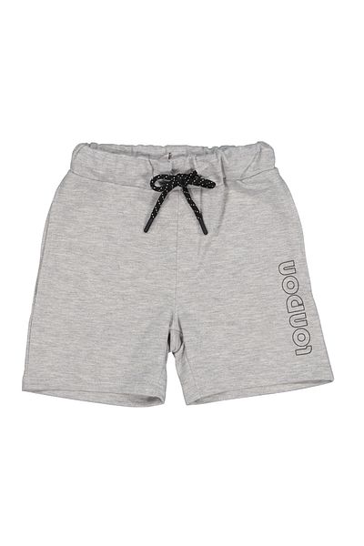 Lee Cooper 222 Lcb221001 London Tie-Up Regular Fit Plain Gray Melange Boy's Shorts