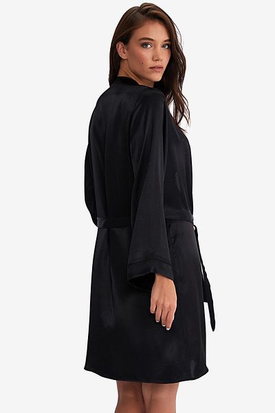 AYYILDIZ 815 Rochie din satin negru