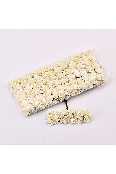 Hayalperest boncuk Krem Kağıt Gül