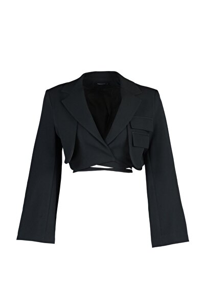 Trendyol Collection Limitovaná edice - Černá dvouřadá bunda Blazer TWOAW23BC00076