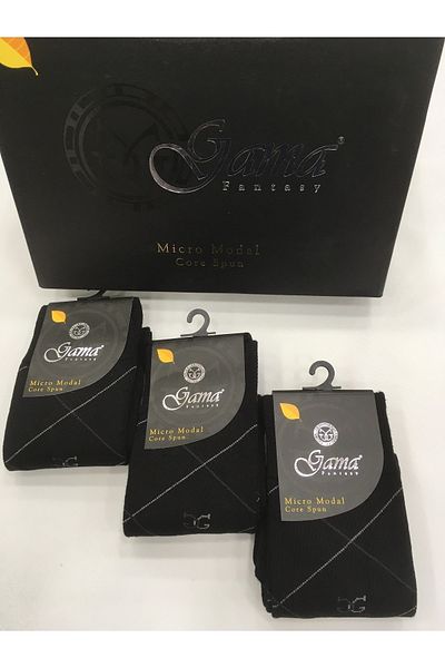 Gama Çorap 3 bucăți șosete groase de iarnă pentru bărbați, 100% naturale, fără nailon, cu model