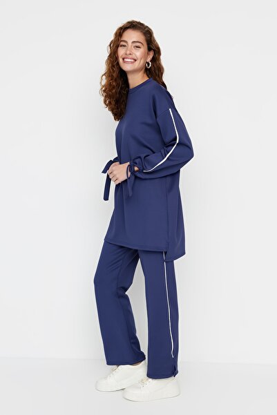 Trendyol Modest Sweatsuit Set - Navy blue - Regular