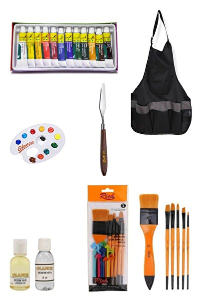 GLANCE Profesyonel Fanart 12x12 Ml Yağlı Boya Gereçleri