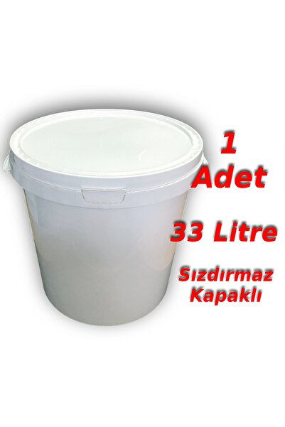 Decotone 33 Lt Plastik Kapaklı Kova Hobi Boya Gıda Yoğurt Fermantasyon Kovası Beyaz 1 Adet