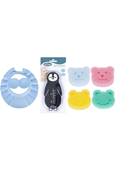 Sevi Bebe Bebek Banyo Seti(banyo Şapkası+banyo Derecesi+banyo Süngeri)