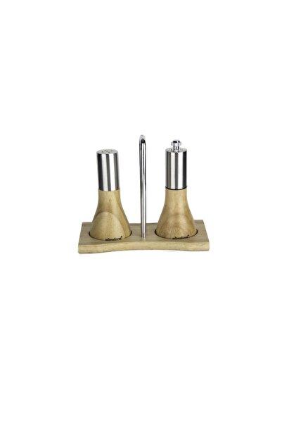 Aryıldız Ultraform Ahşap Standlı Tuzluk Biberlik Seti