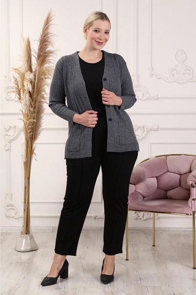 TEK Stylish Quality Burma Pattern Short Classic Cardigan