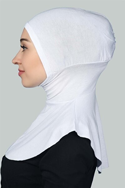 Altobeh Women's Hijab Practical Neck Collar Hijab - Sportsman Bonnet - White