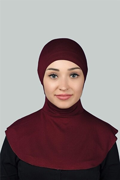 Altobeh Women's Hijab Practical Neck Collar Hijab - Sportsman Bonnet - Burgundy
