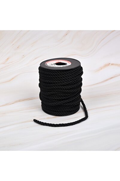 myrope سلك ملتوي 50 متر حبل حبل 6 ملم لون أسود