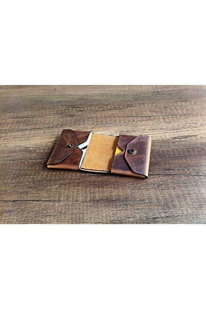 sumerianwallet Minimalist Crazy Deri Cüzdan Taba (anahtarlık Hediye)
