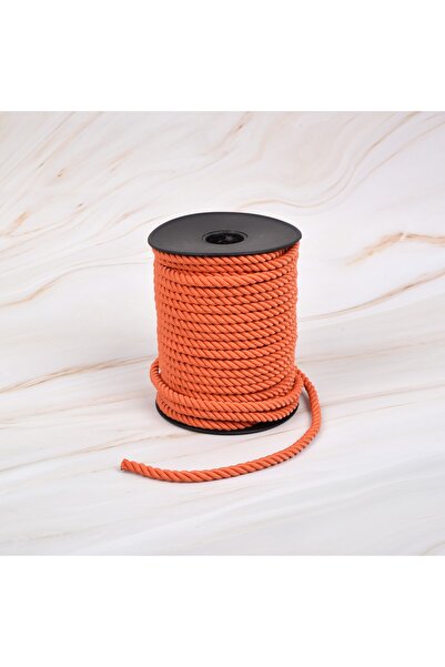 myrope Bükümlü Kordon 50 Metre Halat Ip 6mm Renge Renk Turuncu Renk