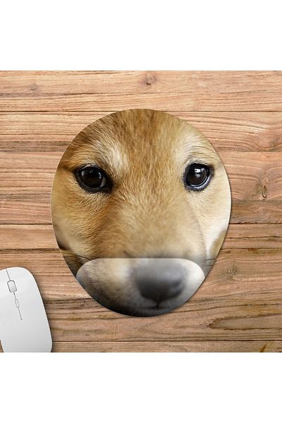 Pixxa Shiba Inu - موديل لوحة ماوس مدعوم بالكاحل للكلاب - 2 بيضاوي